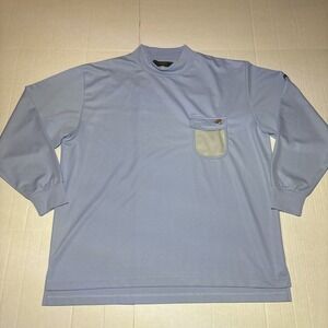 Redington Mens XL Long Sleeve Blue Crew Neck Fishing T-Shirt UPF30+